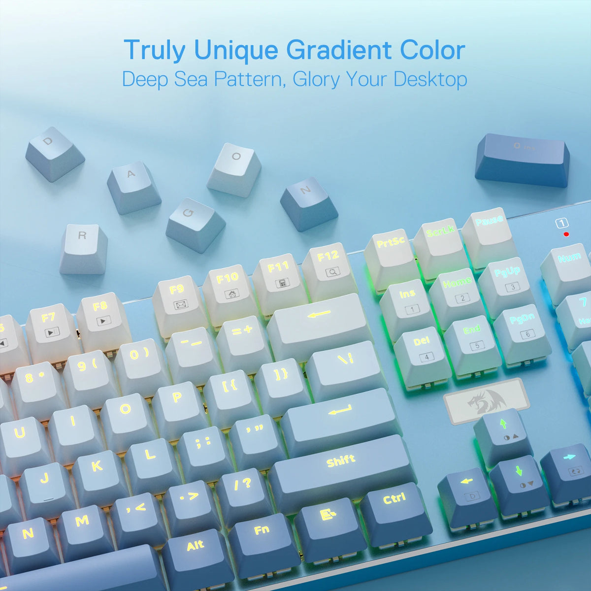 K556 SE RGB LED Backlit Wired Mechanical Gaming Keyboard, Aluminum Base, 104 Keys, Hot-Swap Linear Quiet Red Switch