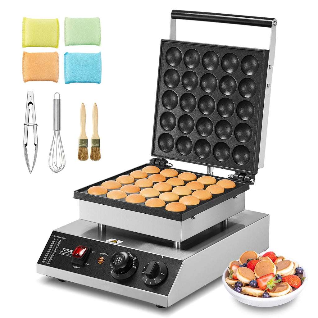 Succebuy Electric Waffle Maker 25PCS Mini Dutch Pancake Maker Dorayaki Machine Waffreras Kitchen Home Appliance Snack Gaufriers