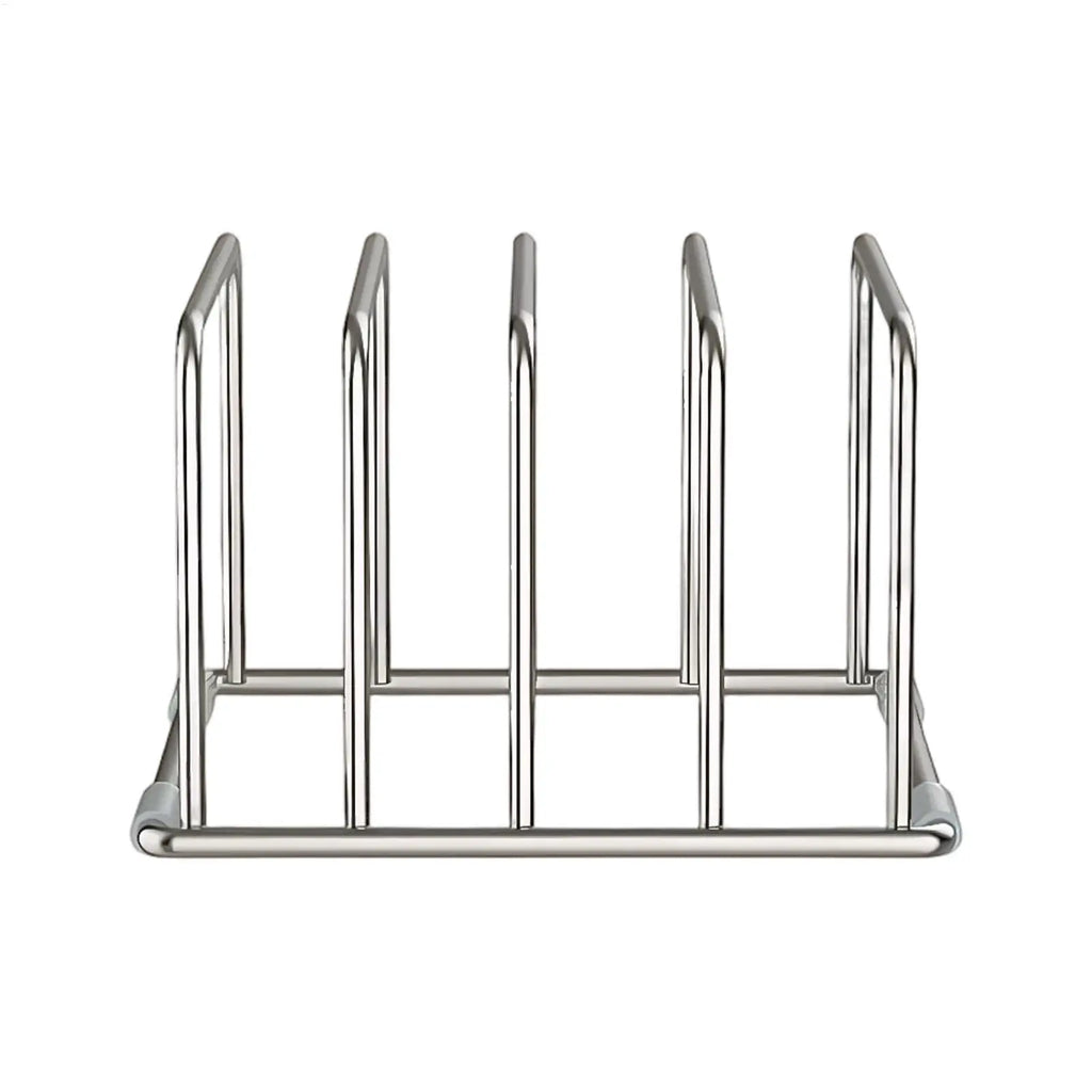 Stainless Steel Cutting Board Stand Rustproof Countertop Organizer Multi-Slot Chopping Board Rack for Kitchen Home
