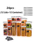 24/48Pcs, Sealed Food Storage Containers with Lids - Lunch Boxes Ideal for Organizing and Storing Grains, Rice, Pasta, Tea, Nuts