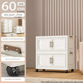 Thickened Plastic Multi-Layer Storage Cabinet Simple Creamy Style Home Organizer Wardrobe for Kitchen Bathroom Use