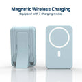 10000Mah Portable Magnetic Wireless Power Bank, 22.5W Fast Charging for All Smartphones, Mobile Power Supply with Back Clip & Foldable Desktop Stand