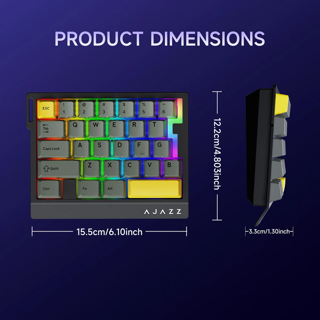 AK029 Wired Gaming Magnetic Switch Magnetic Rice Switch HIFI Edition, RGB Backlight, DIY Support
