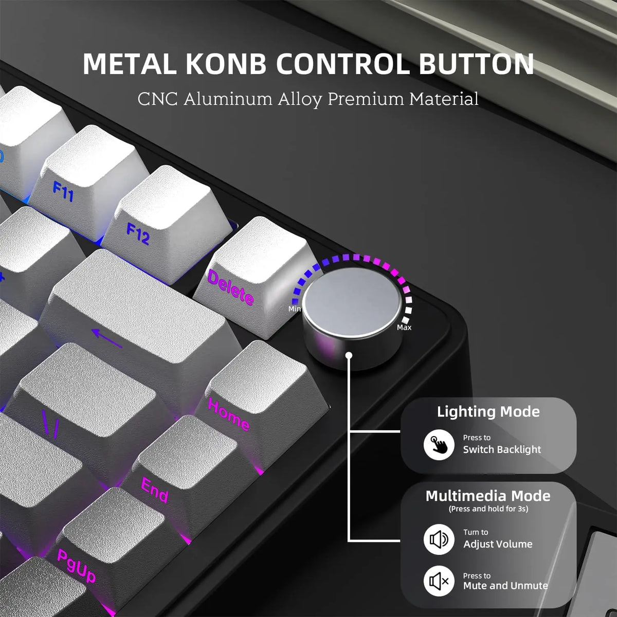 X85 Wireless Mechanical Gaming Keyboard,Tkl 82 Keys,Gasket Structure,Knob,Rgb Hot Swappable Custom Keyboard
