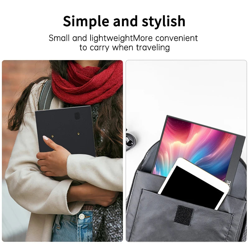 Portable Monitor 10.5Inch FHD IPS Screen Second External Monitor Suitable for Laptop/Pc/Mac/Xbox/Ps4/5