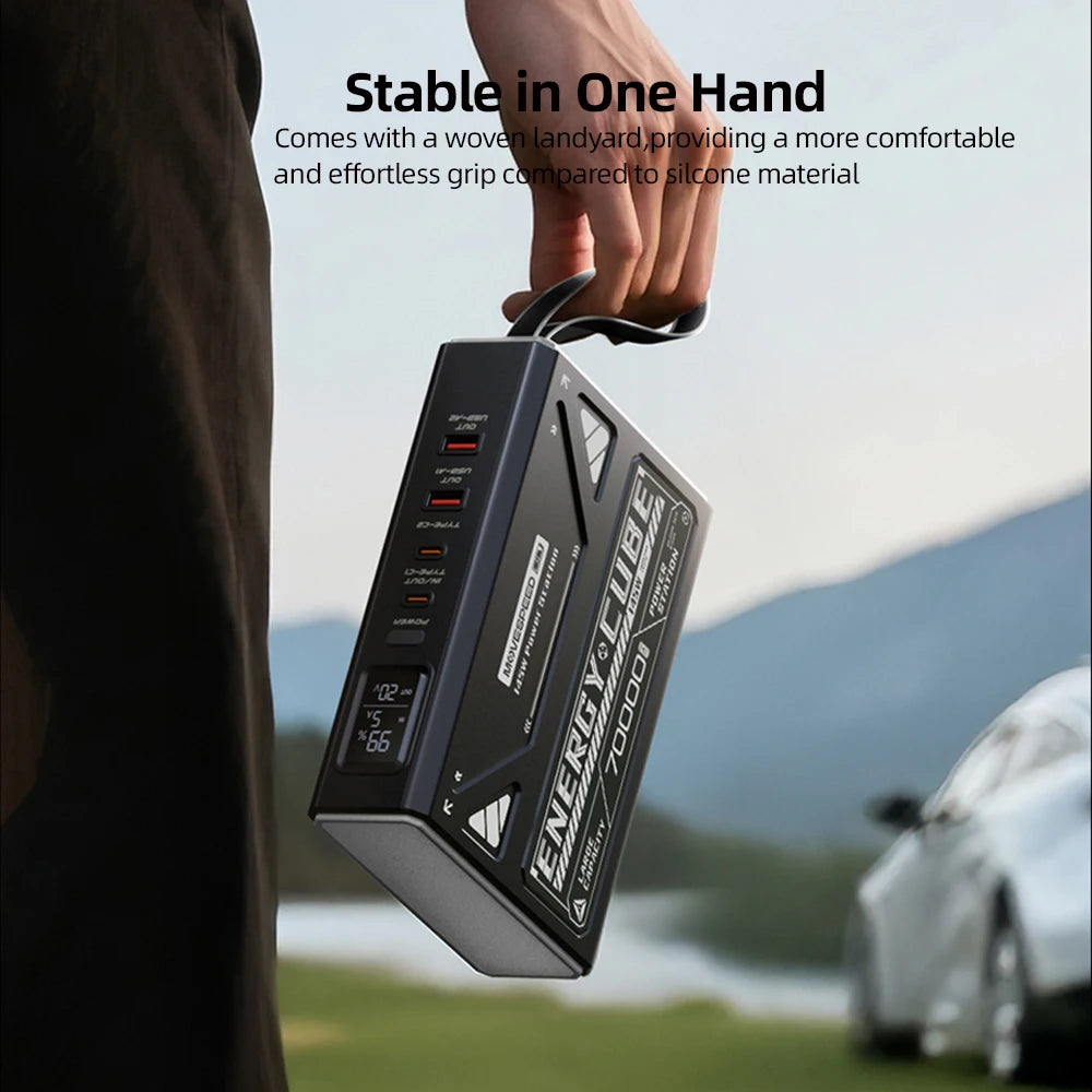 Z70 Pro Max Power Bank 70000Mah 140W PD Fast Charge Powerbank External Battery USB C for Iphone Laptop Outdoor