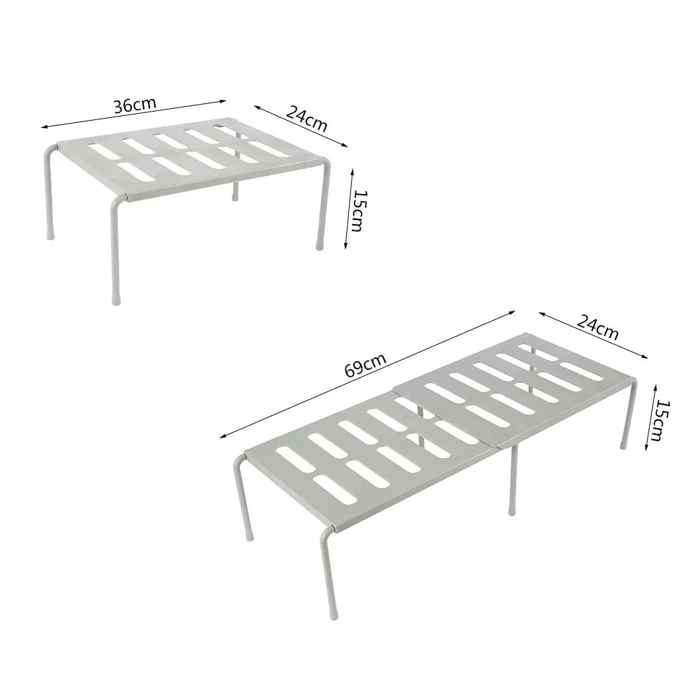 Expandable Shelves Kitchen Storage Rack Shelf Freestanding Spice Organizer Useful Things for Kitchen Household Acceesories Home