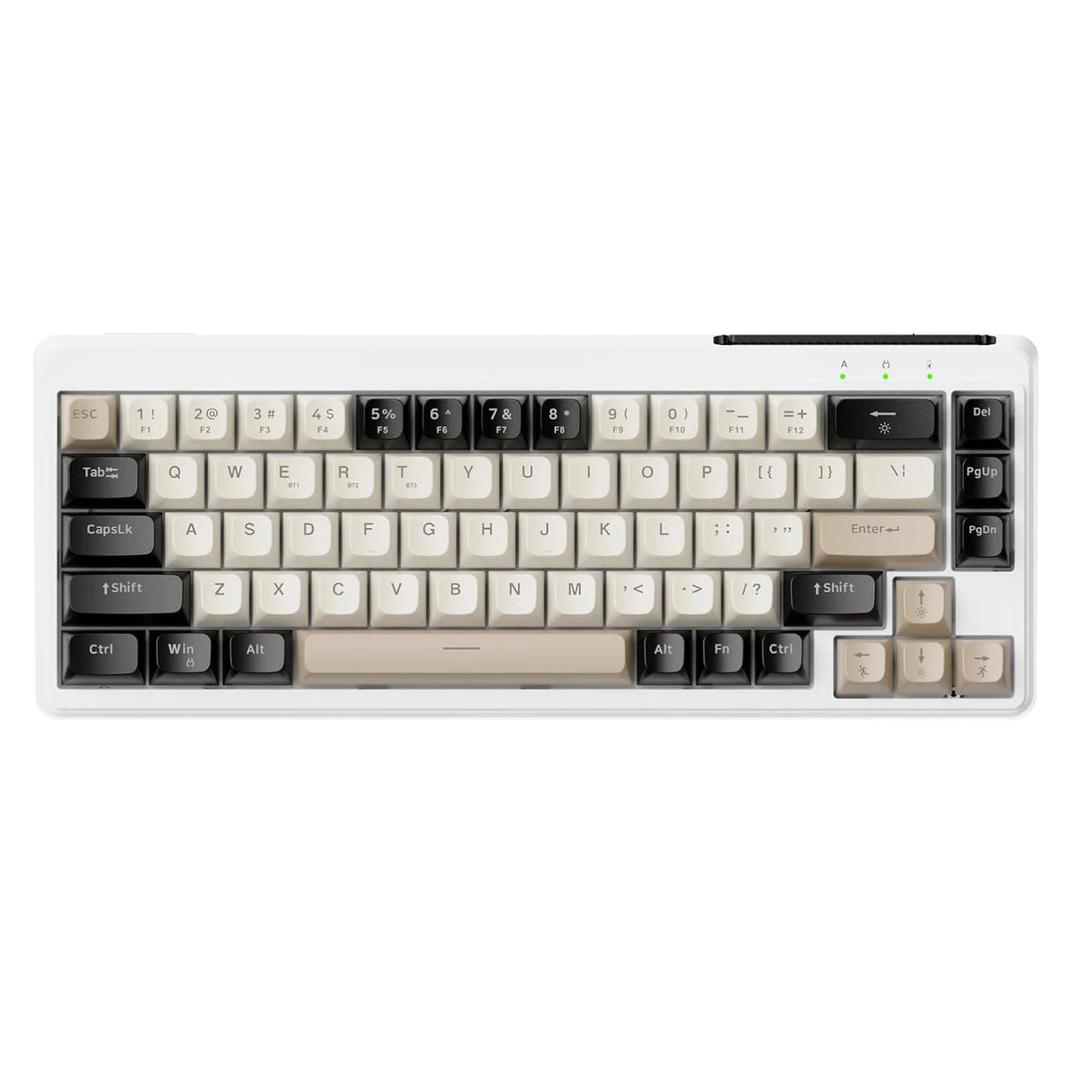 M68 65% Wireless Gaming Keyboard,Tri-Mode Silent Membrane Keyboard,Pbt Keycaps,2000Mah 67 Keys Rainbow LED Backlit for Win/Mac
