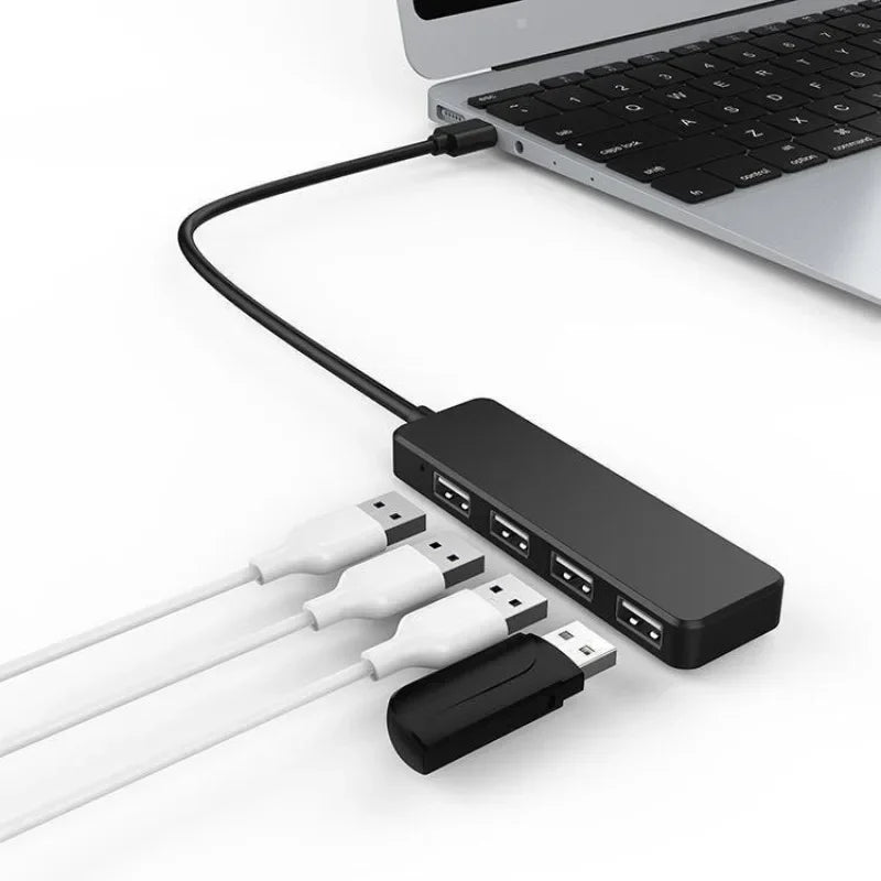 USB 2.0 Ultra-Thin USB 2.0 Multi-Usb 4 Port Splitter Hub Adapter Dock Expander PC Laptop Computer Accessories
