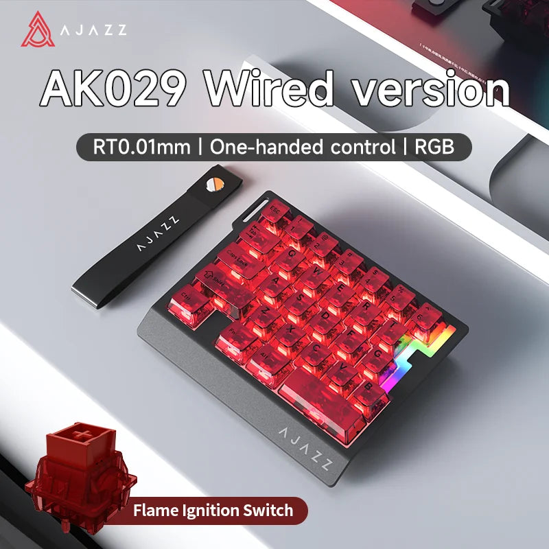 AK029 Wired Gaming Magnetic Switch Magnetic Rice Switch HIFI Edition, RGB Backlight, DIY Support