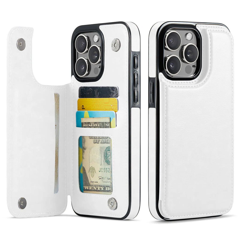 Wallet Card Holder Case for Iphone 16 15 14 13 12 11 Pro Max XS XR Leather Cover