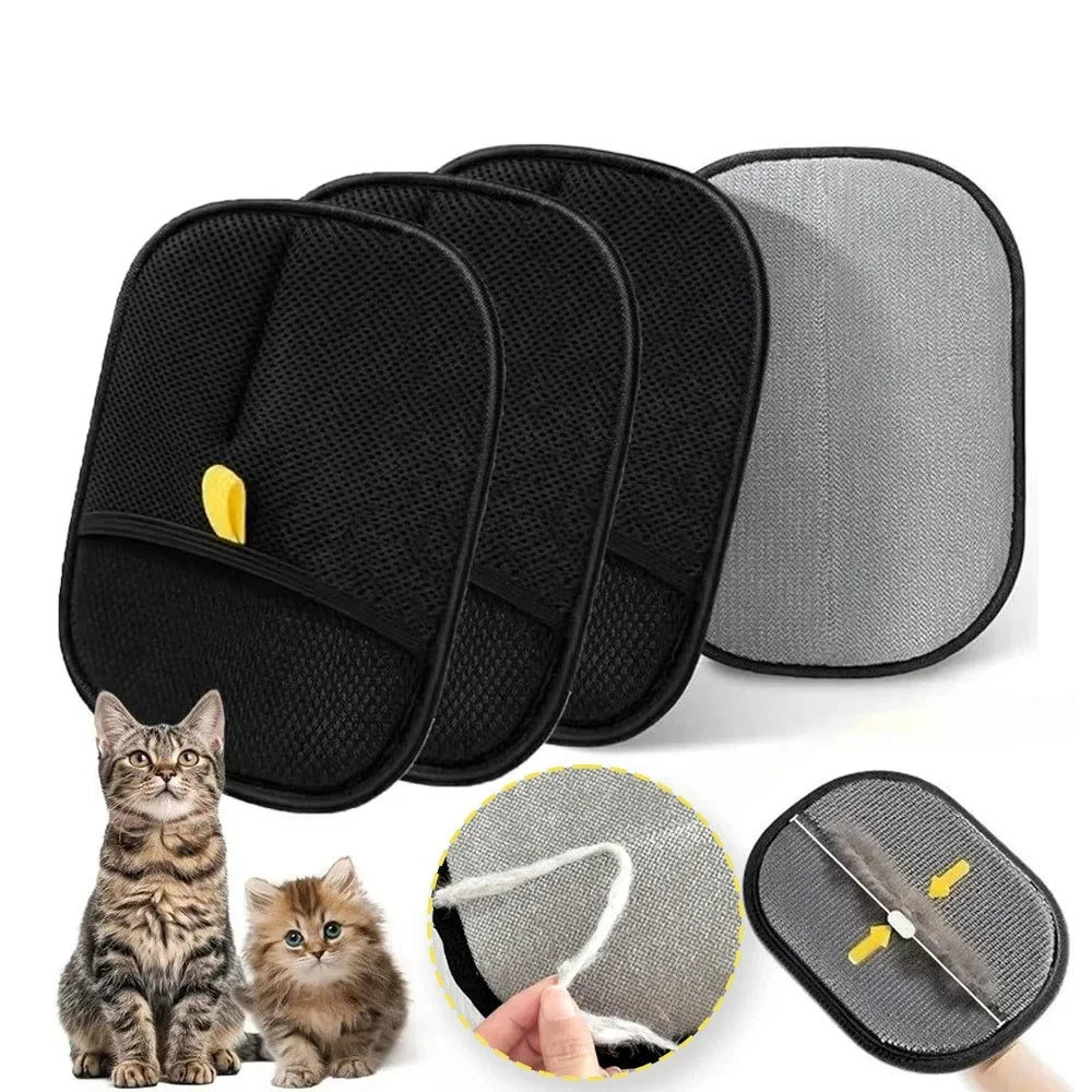 Pet Hair Removal Tool Reusable Static Removal Gloves, Double-Sided Grooming Gloves for Pets, Removes Pet Fur Hair for Carpets