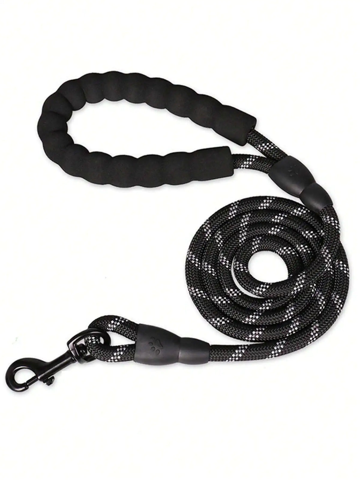 1Pc New Color Pet Leash, Reflective Nylon Dog Leash, Explosion Proof Walking Rope, Foam Handle No Choking, round Rope, Pink