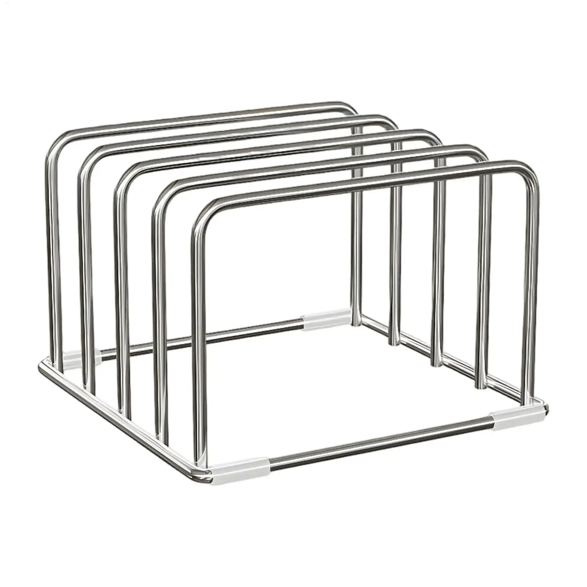 Stainless Steel Cutting Board Stand Rustproof Countertop Organizer Multi-Slot Chopping Board Rack for Kitchen Home