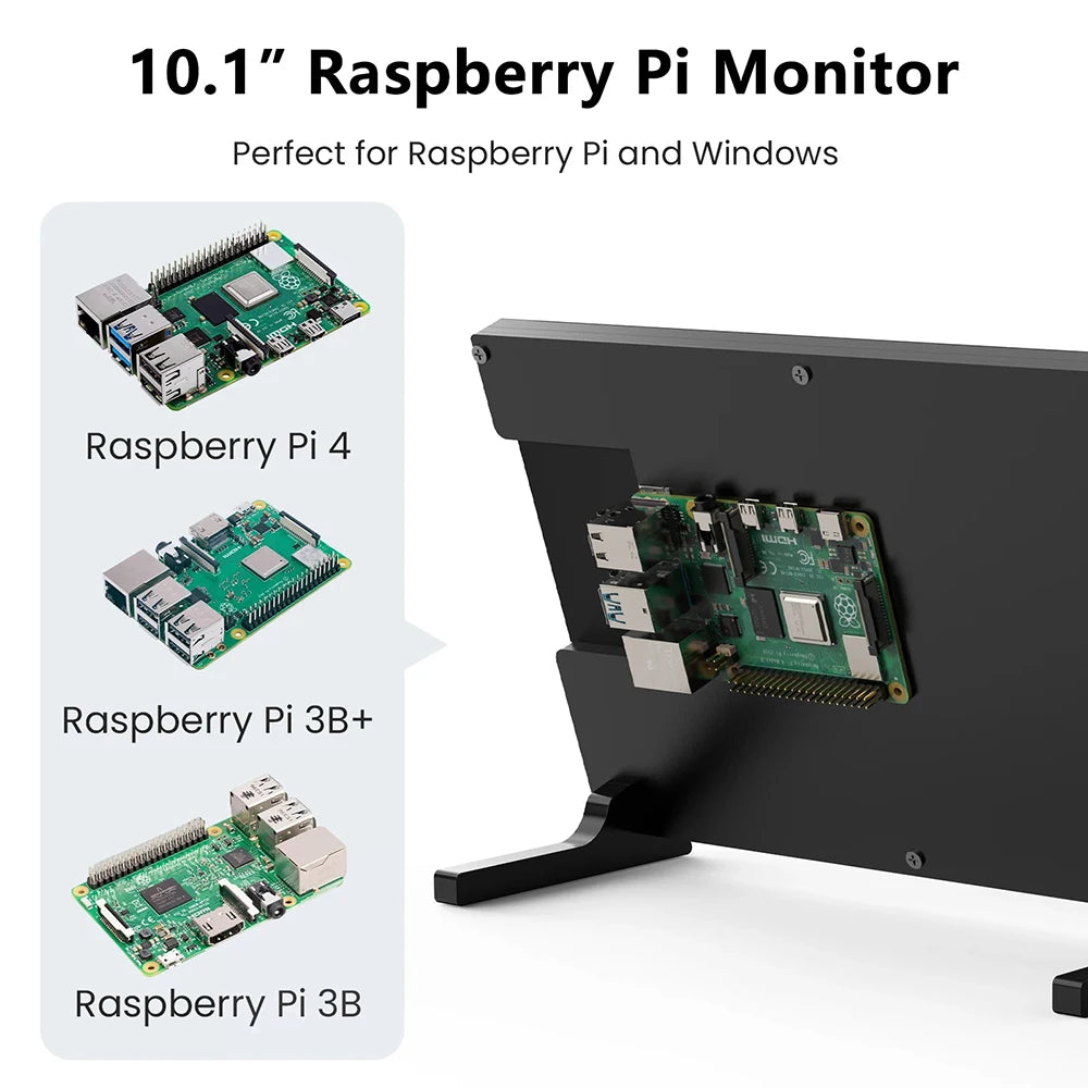 Driver-Free 10-Point Capacitive Touchscreen Monitor 1280X800Px 10-Inch Raspberry Pi Display for Laptop PC Win 7/8/10
