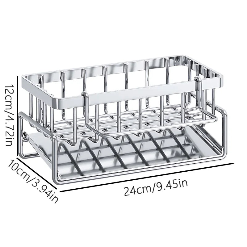 Stainless Steel Sink Drying Rack – Large Capacity, Upgraded Load-Bearing, Rust-Resistant, Nail-Free Kitchen Organizer