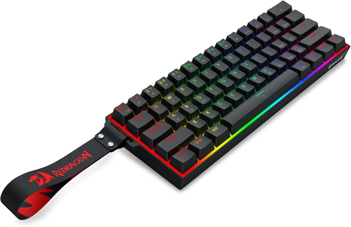 K617 HE Rapid Trigger Gaming 60% 61 Keys Wired Mechanical Keyboard,Dedicated Hall Effect Magnetic Switch,Strap Version