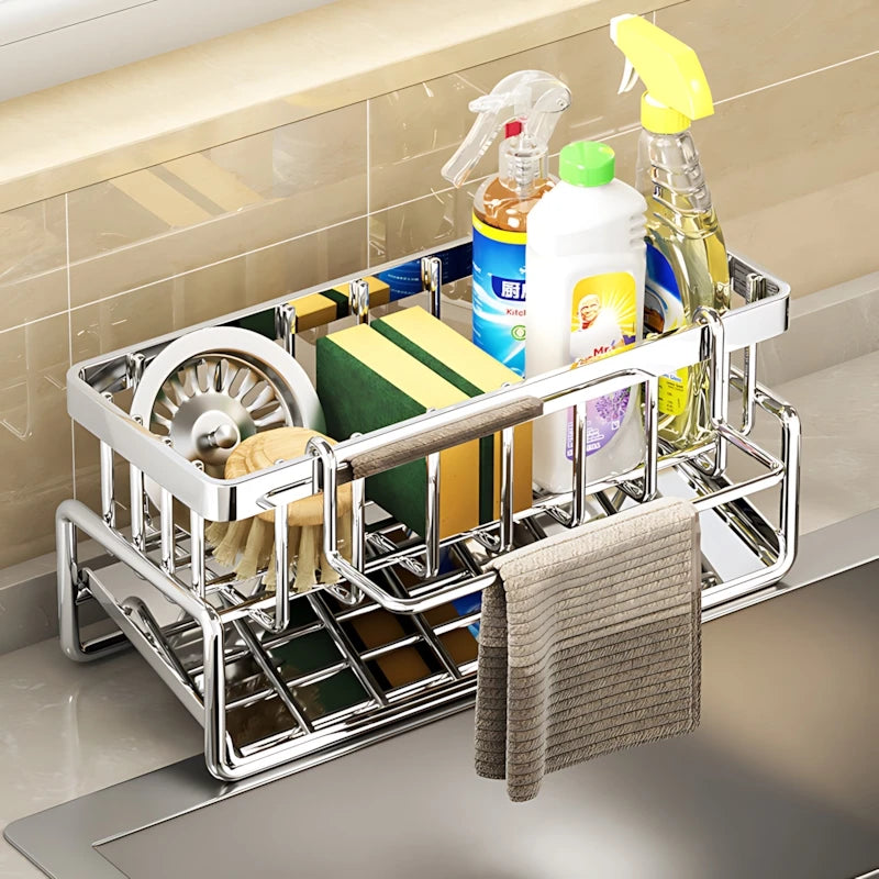 Stainless Steel Sink Drying Rack – Large Capacity, Upgraded Load-Bearing, Rust-Resistant, Nail-Free Kitchen Organizer