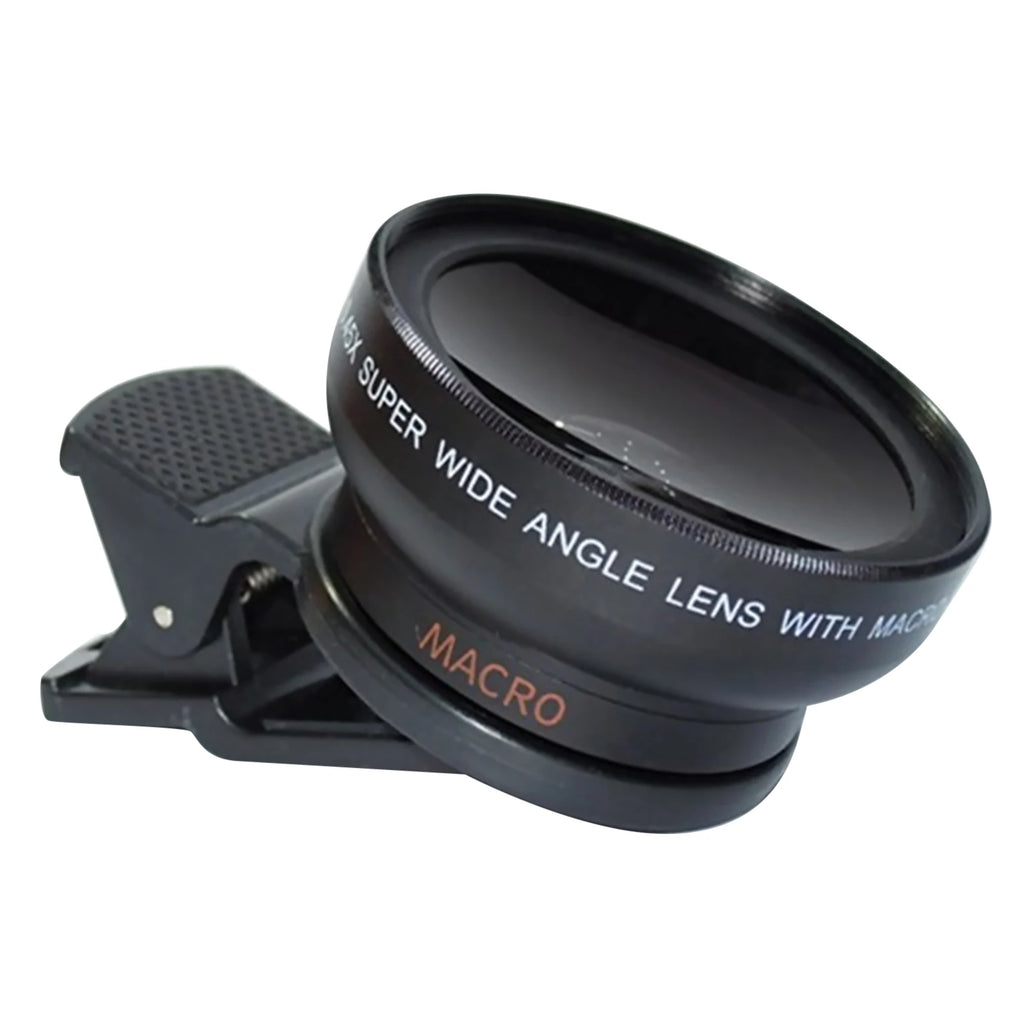 2-In-1 Mobile Phone Lens 0.45X Wide Angle Lens 10X Macro HD Camera Lens Universal for Iphone for Android Phone Len Clip