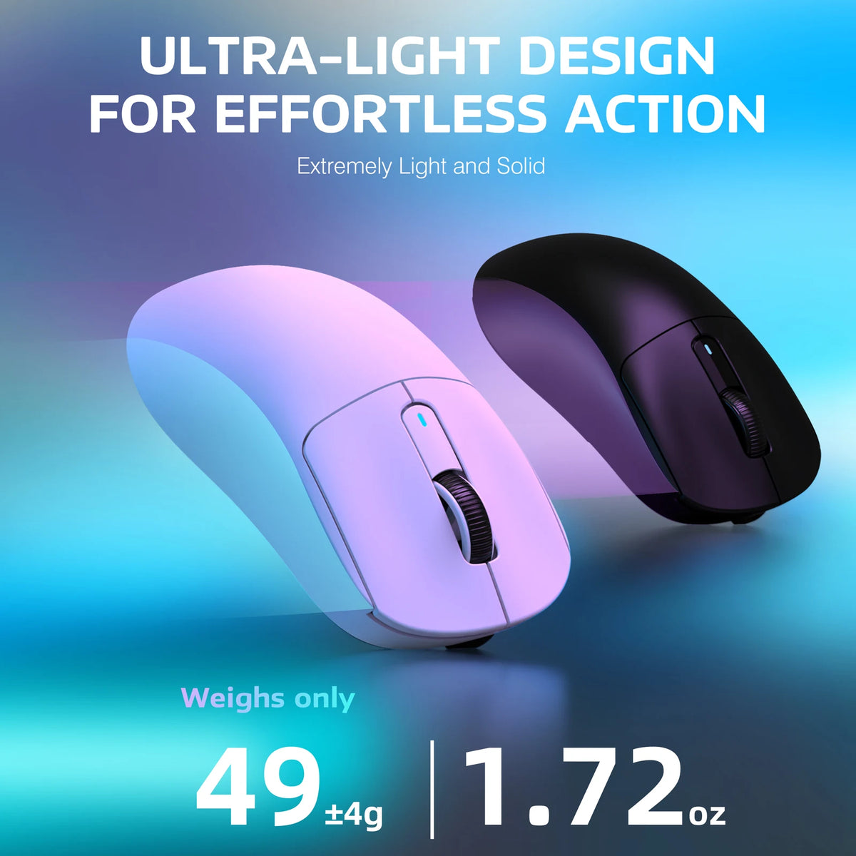 X3 Wireless Gaming Mouse,49G Ergonomic PC Mouse,Triple Modes PAW3395 26K DPI Optical Sensor,Programmable Buttons