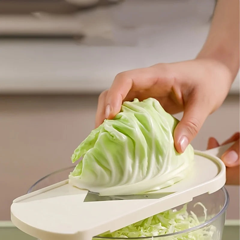 Ultra-Fine Vegetable Slicer & Shredder for Salad, Cabbage, Carrot - Multi-Purpose Kitchen Gadget, Food Chopper for Home & Dining