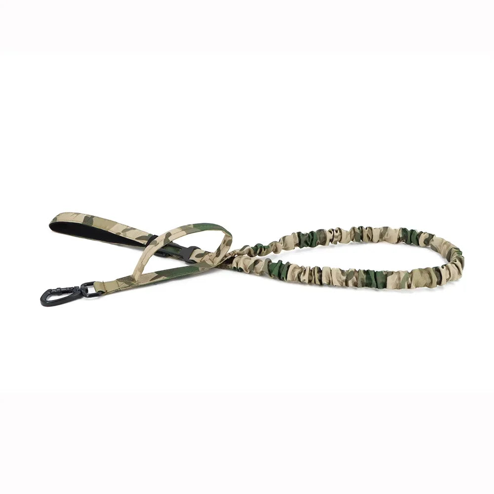 Military Dog Leashes Adjustable Leash Quick Release Elastic Rope with 2 Control Handle for Medium and Small Dogs Accessories