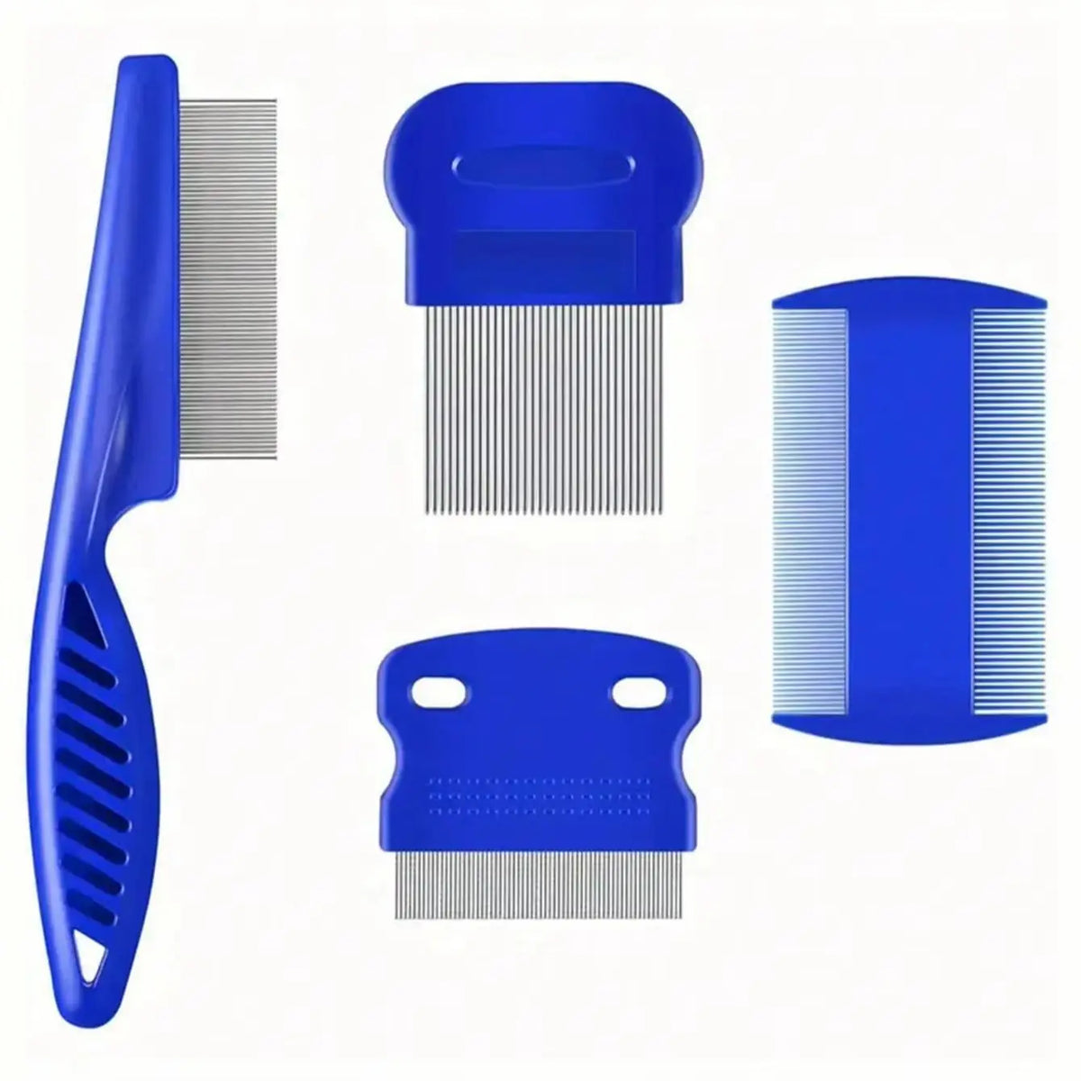 4Pcs Lice Comb Set, Stainless Steel Comb, Fine Tooth Comb, Hairdressing Comb, Head Makeup Comb