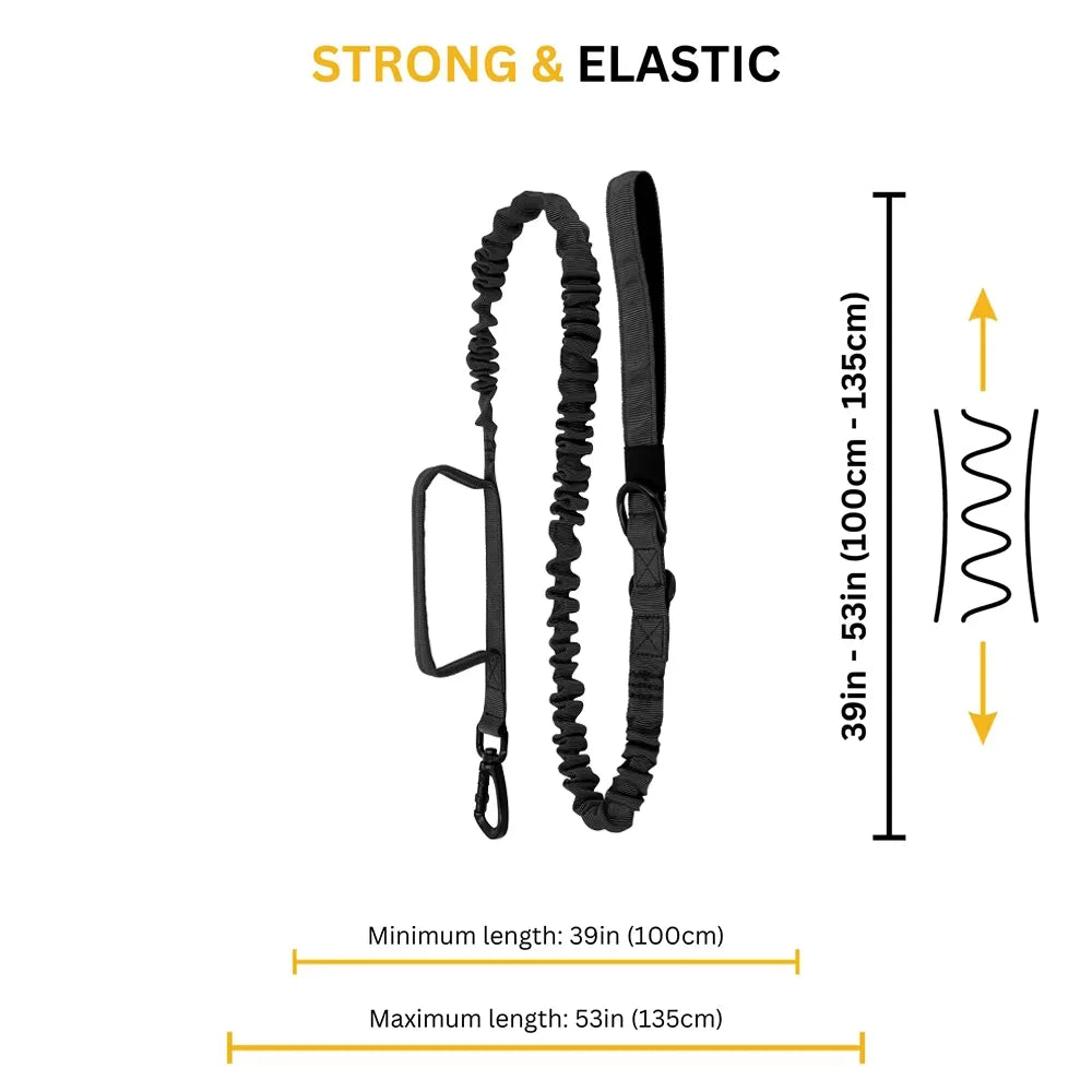 Military Dog Leashes Adjustable Leash Quick Release Elastic Rope with 2 Control Handle for Medium and Small Dogs Accessories