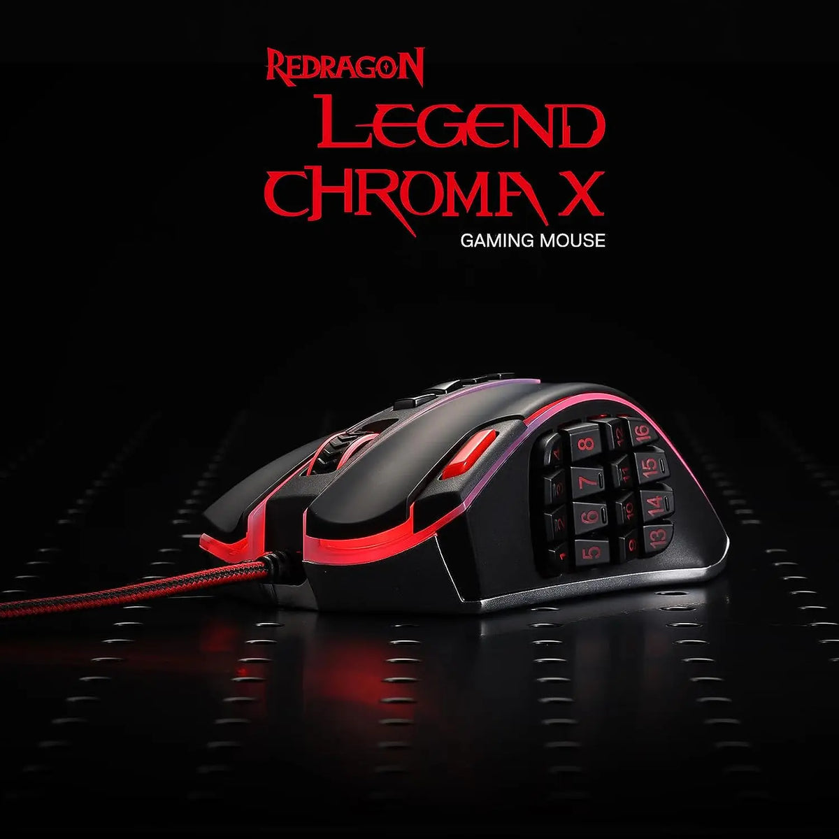 M990 MMO Gaming Mouse, 32000 DPI High Precision Wired RGB Gamer Mouse W/23 Programmable Buttons, 16 Side Macro Keys