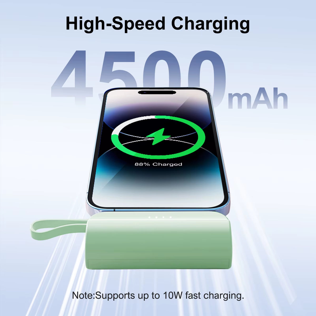 Mini Power Bank Portable 4500Mah Power Phone Charger Capsule Dual USB-C Ports for Iphone16/ 15/15 Plus/15 Pro/15 Pro Max/Android