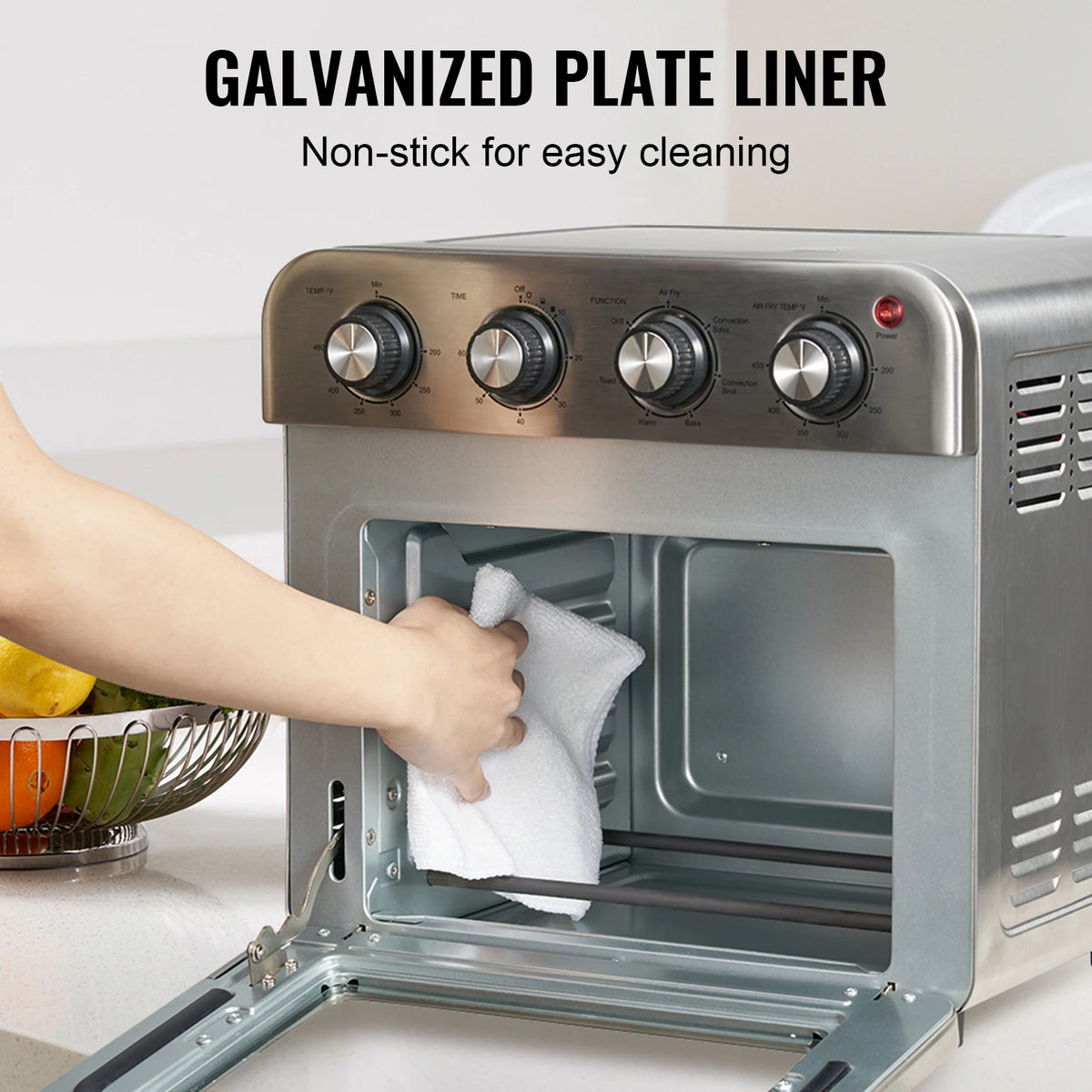 18L 1700W Air Fryer Toaster Oven Stainless Steel Toaster Ovens Countertop Combo with Grill Home and Commercial Use