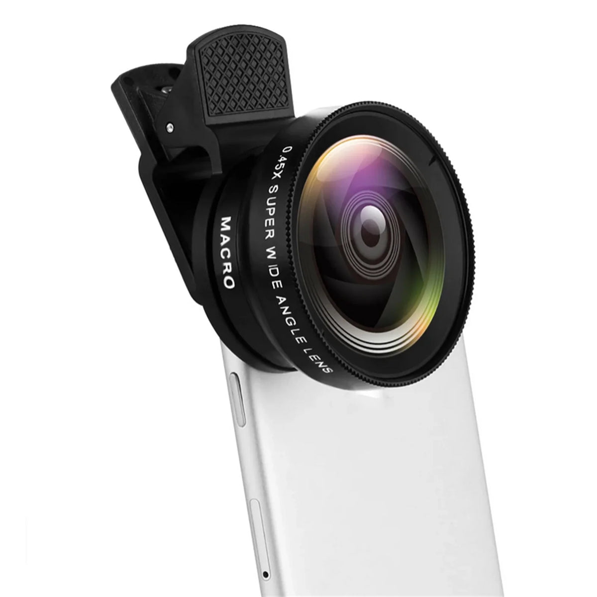 2-In-1 Mobile Phone Lens 0.45X Wide Angle Lens 10X Macro HD Camera Lens Universal for Iphone for Android Phone Len Clip