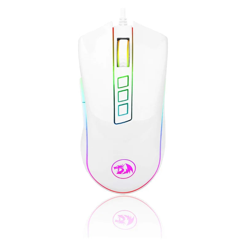 M711 PC Gaming Mice Wired Mouse 7 Programmable Buttons Customizable RGB 10,000 DPI Ergonomic Mouse