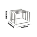 Stainless Steel Cutting Board Stand Rustproof Countertop Organizer Multi-Slot Chopping Board Rack for Kitchen Home