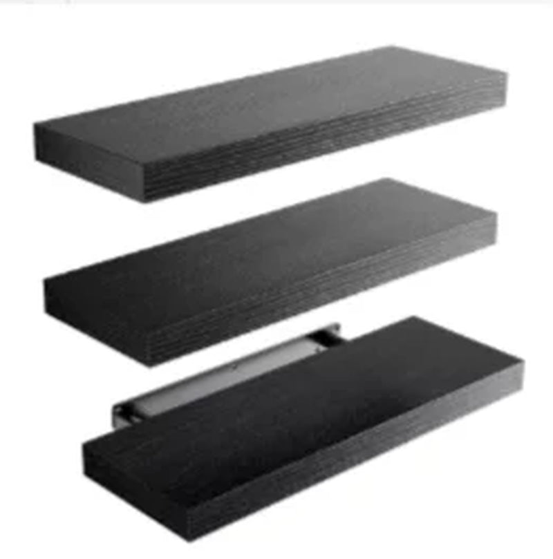 Floating Shelving Unit for Home Goods; Wall Shelves for Bathroom, Living Room, Bedroom, and Kitchen Decor; White Bookshelf with Hidden Brackets; Set of 3