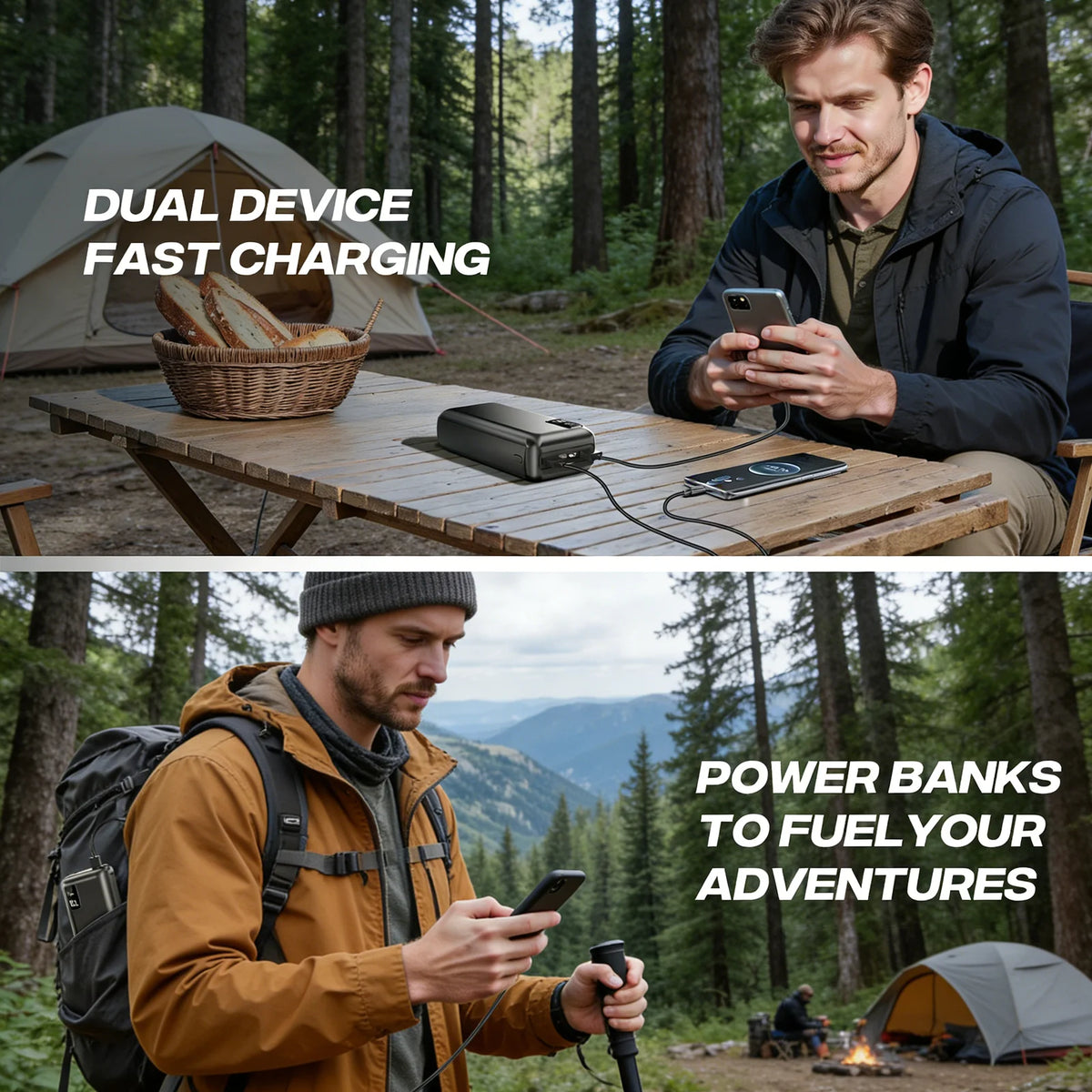 50000Mah Powerbank 22.5W Fast Charge Protable Powerbank External Battery High Capacity for Iph Xiaomi Samsung Outdoor Use