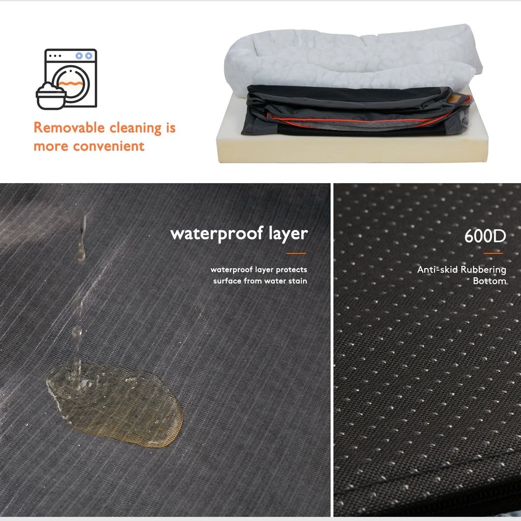 Large Dog Bed Soft Comfortable anti Allergy Warm Fleece Removable Washable Cover Pet Bed Waterproof