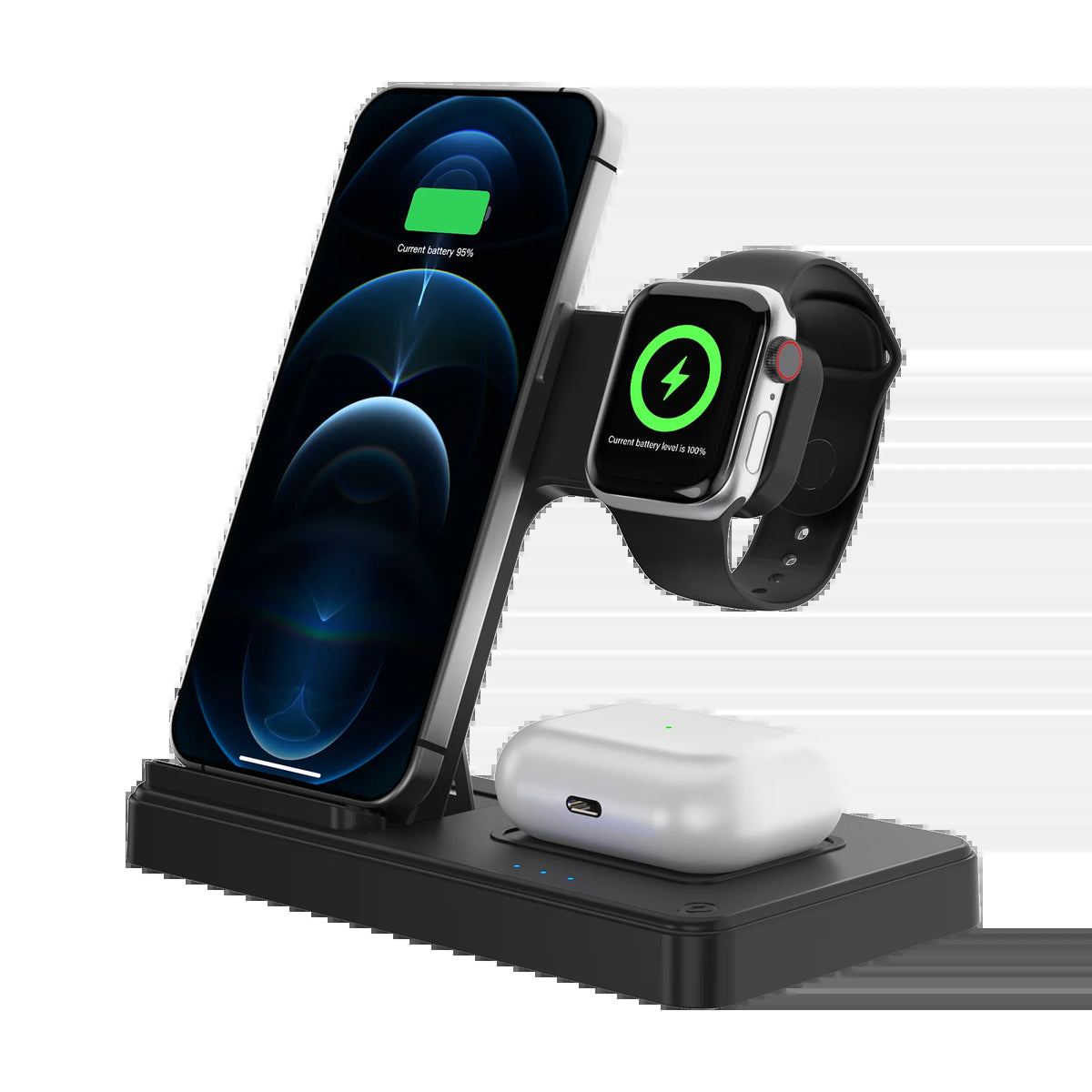 3 in 1 Wireless Charging Station Magnetic Fast Charging 18W Foldable for Iphone 16 15 14 13 12 Pro/Pro Max/Plus/Watch & Airpods
