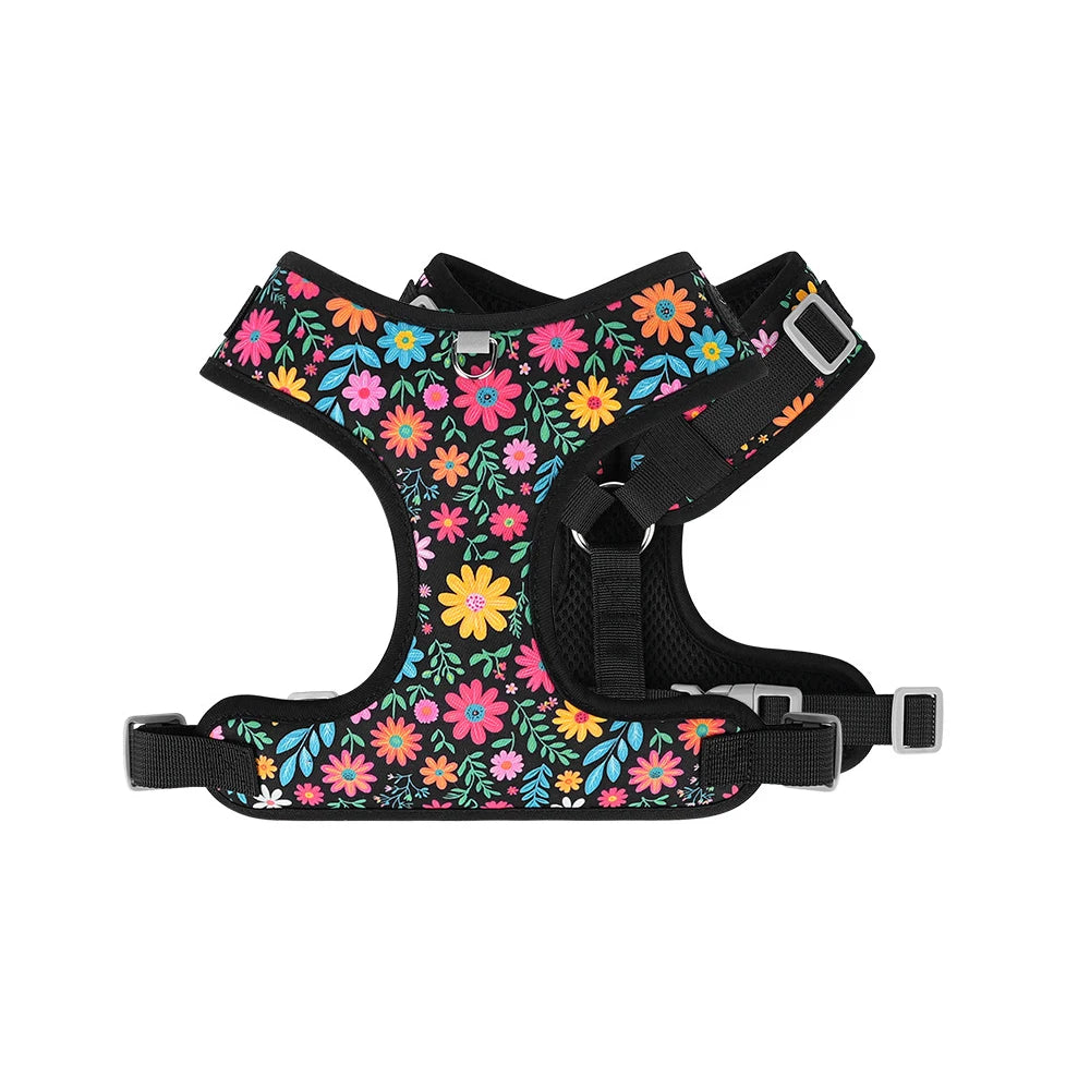 Flower Soft Pet Harness and Leash Set Breathable Vest for Small Dogs Cats Puppy Kitten Outdoor Walking Supplies