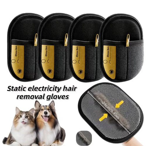 2-Piece Pet Hair Removal Gloves – Double-Sided Cat Brushes, Anti-Shedding Grooming Gloves, Hair Control Care Tools