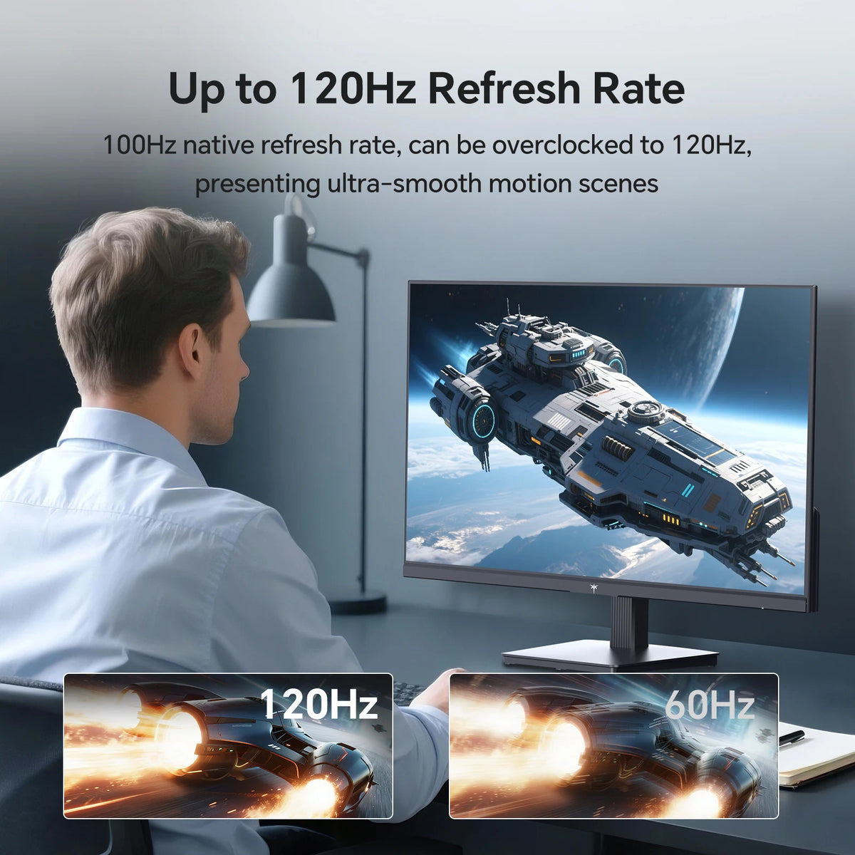 27 Inch Computer Monitor - QHD (2560 X 1440) Display, up to 120Hz Monitor, IPS Panel H27D9