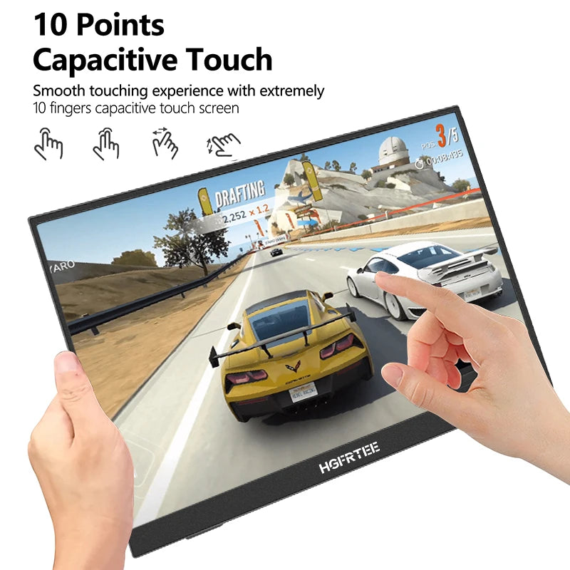 14.1Inch Portable Monitor Touch Screen 400Cd/M² Laptop Second Screen Dispaly Hdmi-Compatible for Switch PS4/5