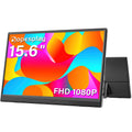 15.6Inch Portable Monitor FHD 1080P IPS External Screen Extender Plug Play Stand Monitors for Laptop Switch Gaming Mac