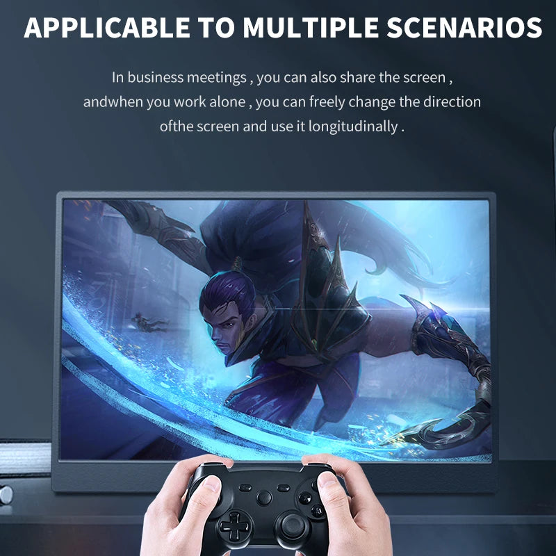 14.1Inch Portable Monitor Touch Screen 400Cd/M² Laptop Second Screen Dispaly Hdmi-Compatible for Switch PS4/5