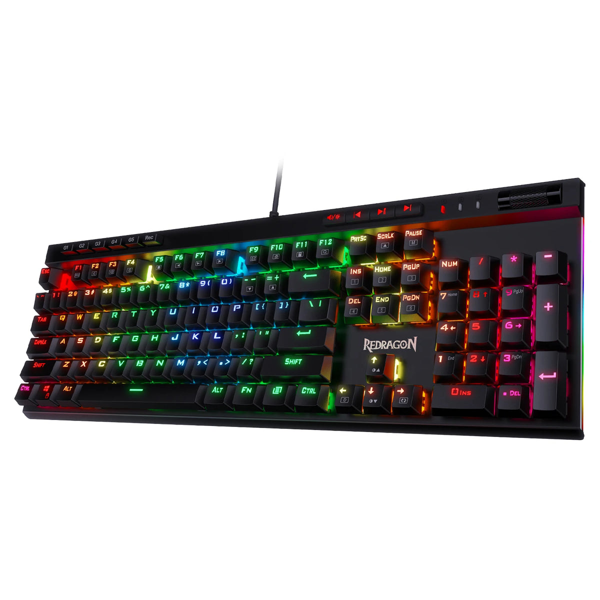 K580 VATA RGB 104 Keys LED USB Backlit Mechanical Gaming Wired Backlight Computer Keyboard Anti-Ghosting with Macro Key