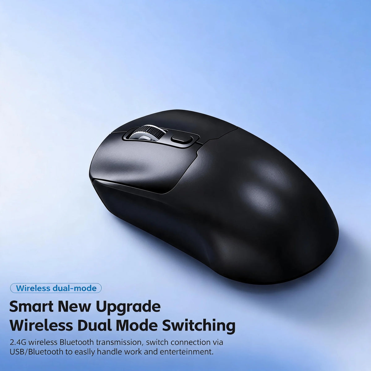 Rechargeable Wireless Mouse Bluetooth 2.4G Dual Mode Ergonomic Computer Mouse Silent Office Mouse Type-C Charging 800/1200/1600 DPI Adjustable Mice for Laptop Desktop Tablet PC Portable Gaming Mouse