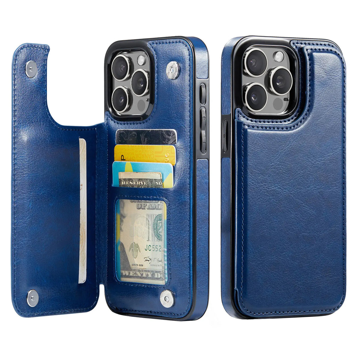 Wallet Card Holder Case for Iphone 16 15 14 13 12 11 Pro Max XS XR Leather Cover