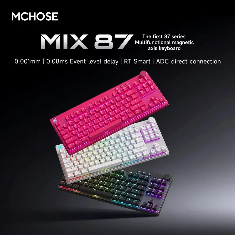 Mix87 Magnetic Swtich Keyboard Wired Gaming Keyboard 8K+256K Esport 0.08Ms Low Latency E-Sports Custom Gamer Accessories