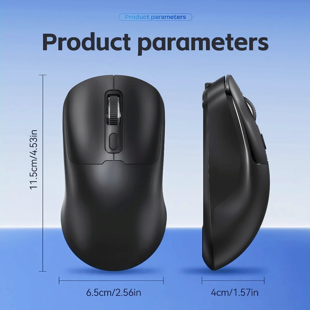 Rechargeable Wireless Mouse Bluetooth 2.4G Dual Mode Ergonomic Computer Mouse Silent Office Mouse Type-C Charging 800/1200/1600 DPI Adjustable Mice for Laptop Desktop Tablet PC Portable Gaming Mouse