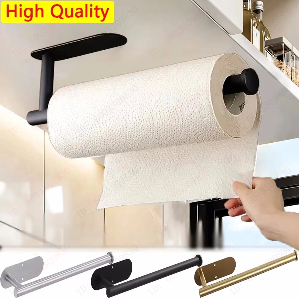 Paper Towel Holders for Kitchen,Adhesive Roll Paper Holder,Bathroom Storage Rack,Tissue Dispenser,Kitchen Organizers,Towel Rack